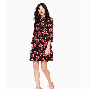 Kate Spade NEW Hazy Rose Crepe A-Line Dress